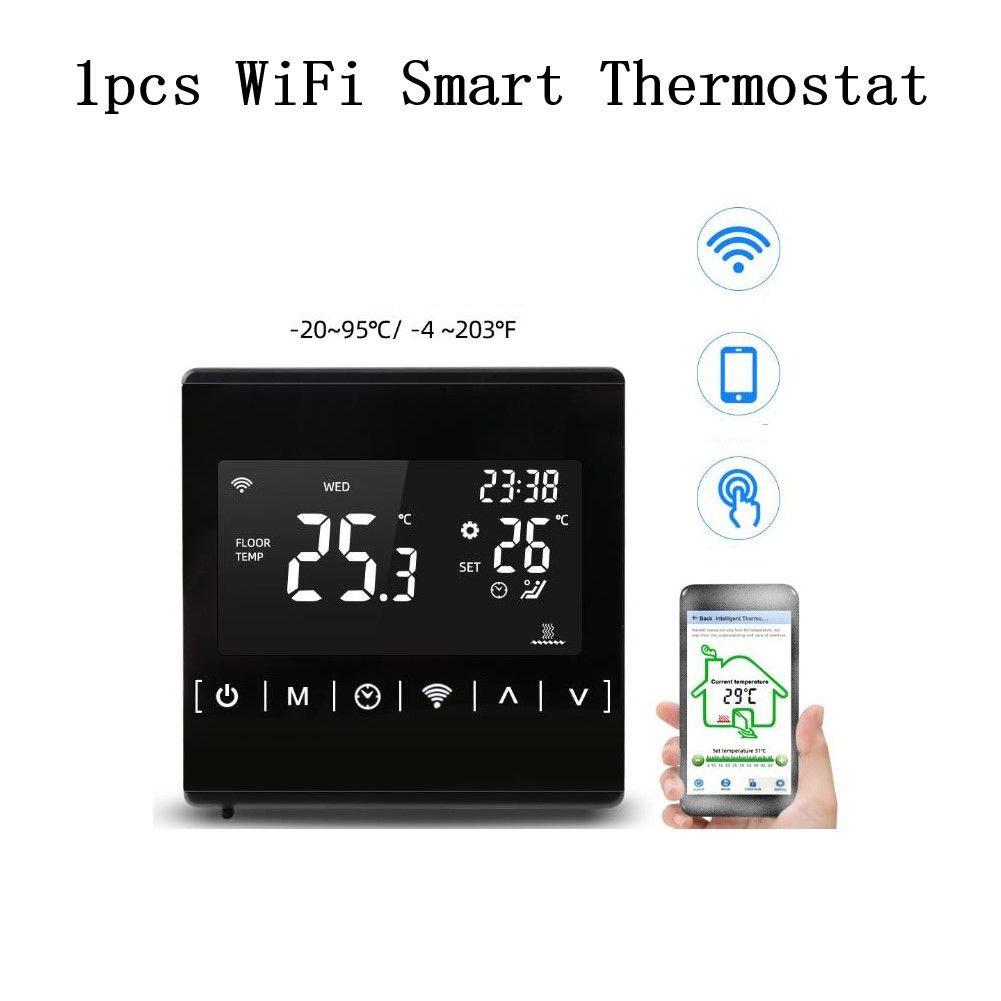WiFi Smart Термостат LCD Электрический подогрев пола Голосовой помощник Контроллер