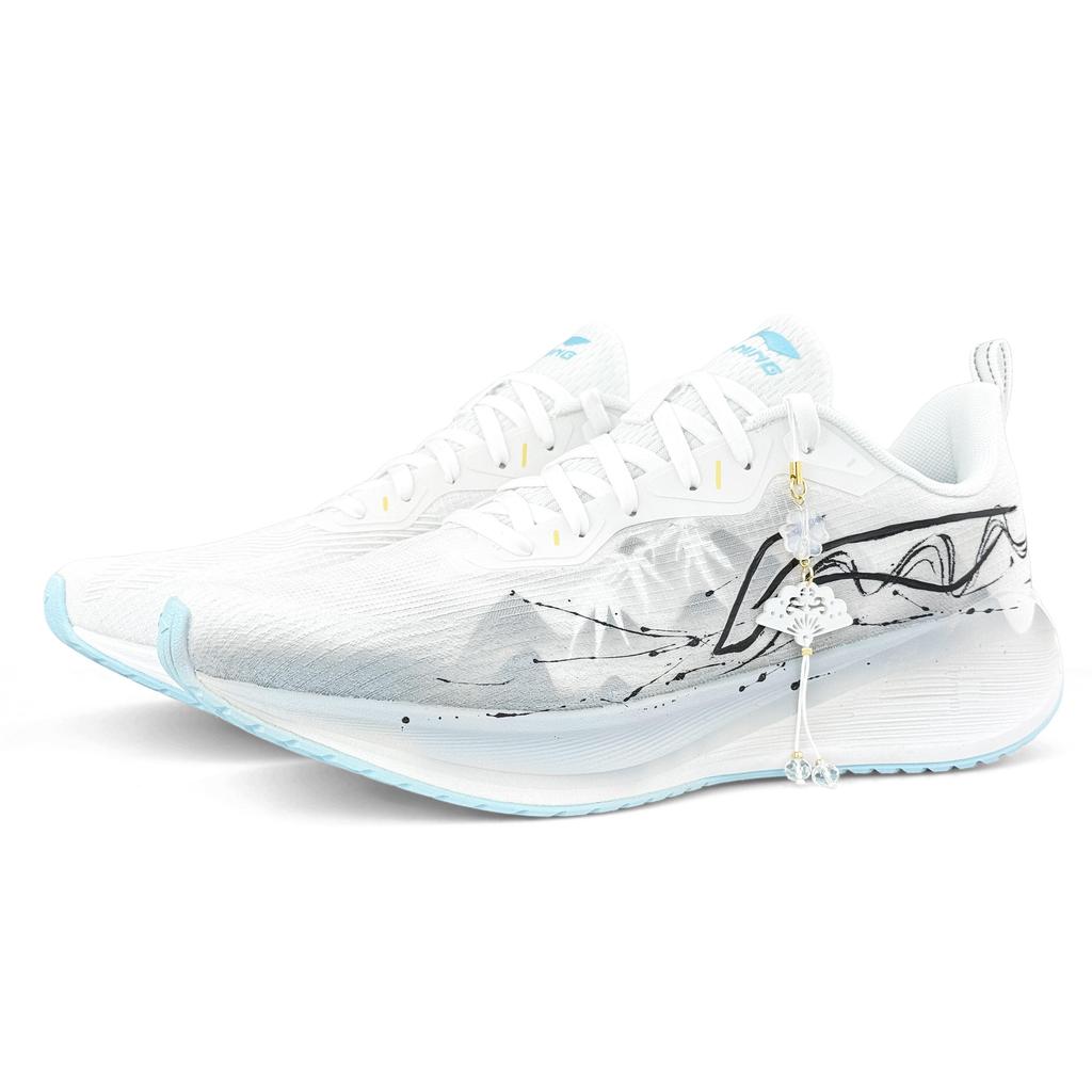 Li Ning Wuyue Амортизирующие Дышащие Низкие Беговые Кроссовки Мужские Белые ARST003-1(Team537-LD)