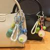 PVC Tennis Racket Keychain Baseball Cap Backpack Pendant Fashion Sports Accessory Gift  Women Man