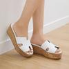 Jisyu Delida Cork Chunky Heel Mule Slipper