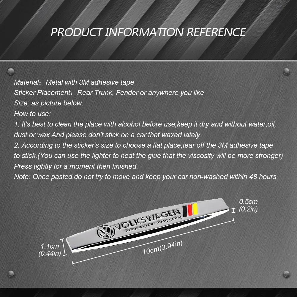 Для VOLKSWAGEN VW 2 шт. Боковая наклейка на крыло автомобиля Наклейка с эмблемой на хвост для Volkswagen Touareg Passat Beetle Sharan Tiguan Caddy Jetta