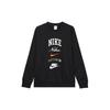Nike Club Fleece Graphic Print Crew Neck Sweatshirt Men Tops Black FN2611-010