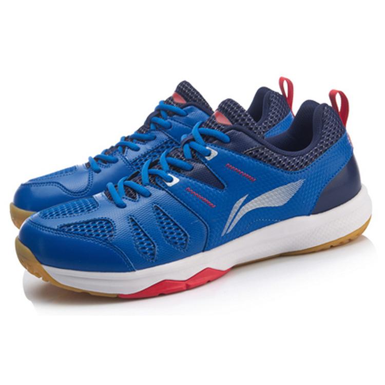 Li Ning Swirl V2 Амортизация Легкие Нескользящие Низкие Бадминтонные Кроссовки Унисекс Синие AYTP029-1