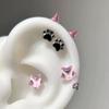 Cute Cat Paw Devil Stud Piercing Earring For Women Men Gothic Ear Bone Nail Earring Y2K Jewelry Accessories