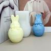 3D Easter Bunny Candle Silicone Mold Rabbit Egg Aromatherapy Resin Crafts DIY Candle Making Mould Holiday Gift
