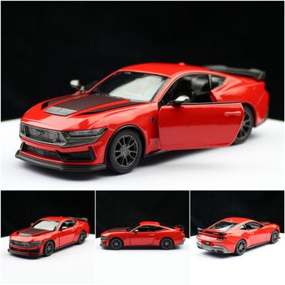 1/38 2024 Ford Mustang GT Shelby Сплавная Модель Спортивного Автомобиля Литой Металлический Гоночный Автомобиль Модель Транспортного Средства Высокая Симуляция Детская Игрушка Подарок