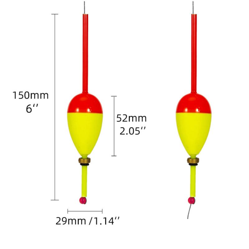 Fishing  Floats Eye-catching Thickened Vertical Buoys Oval Float For Sea Fishing