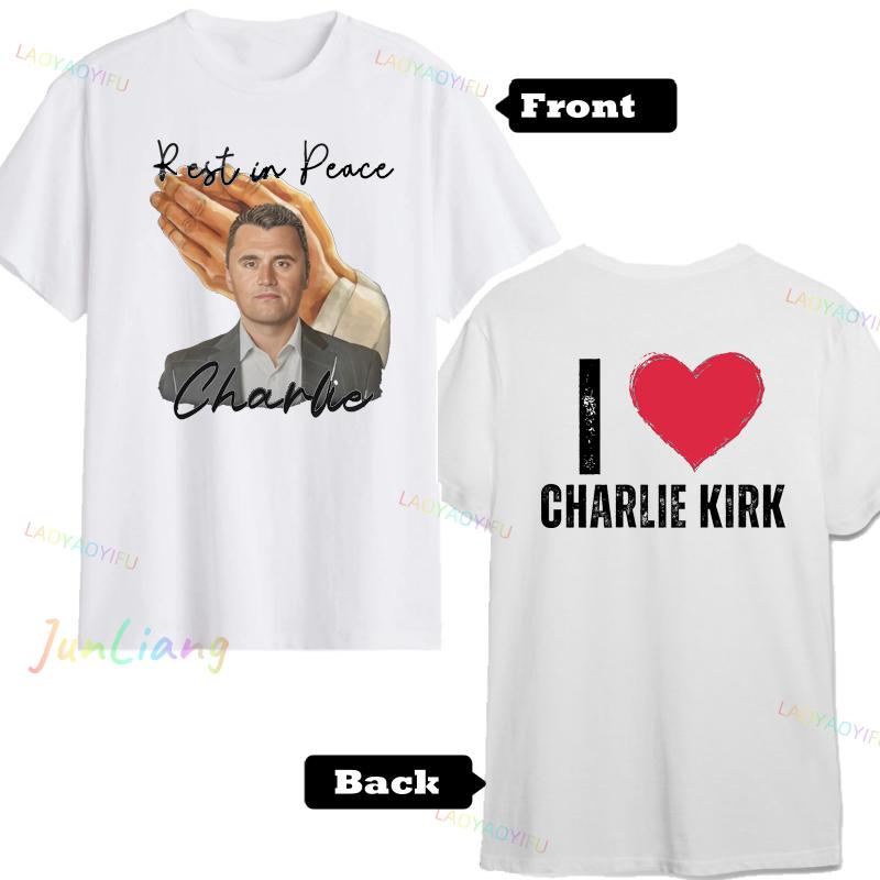 Freedom Charlie Kirk Tshirt Loose Casual FemaleMale Tshirts Unisex Streetwear Protest American Fashion Unisex T Shirts