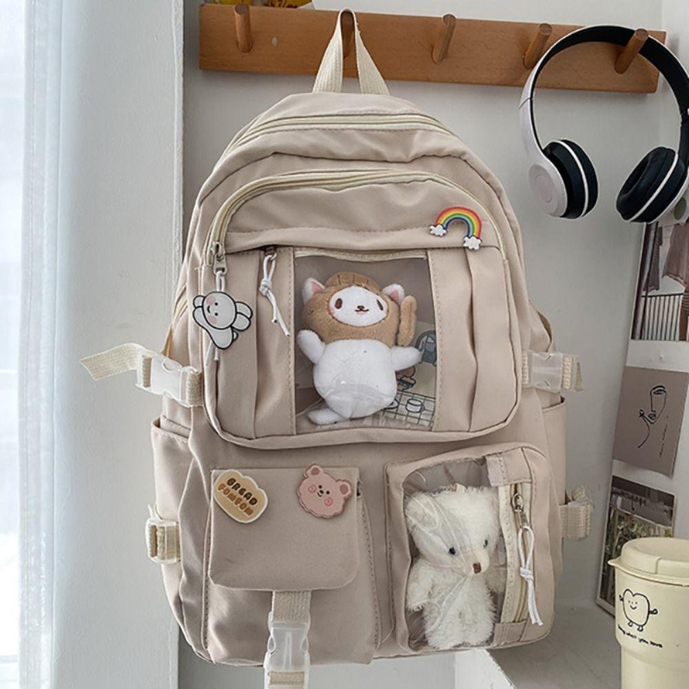 High Quality Waterproof Book Bag Multifunctional Nylon Large Capacity School Bag Travel Backbag School Rucksack