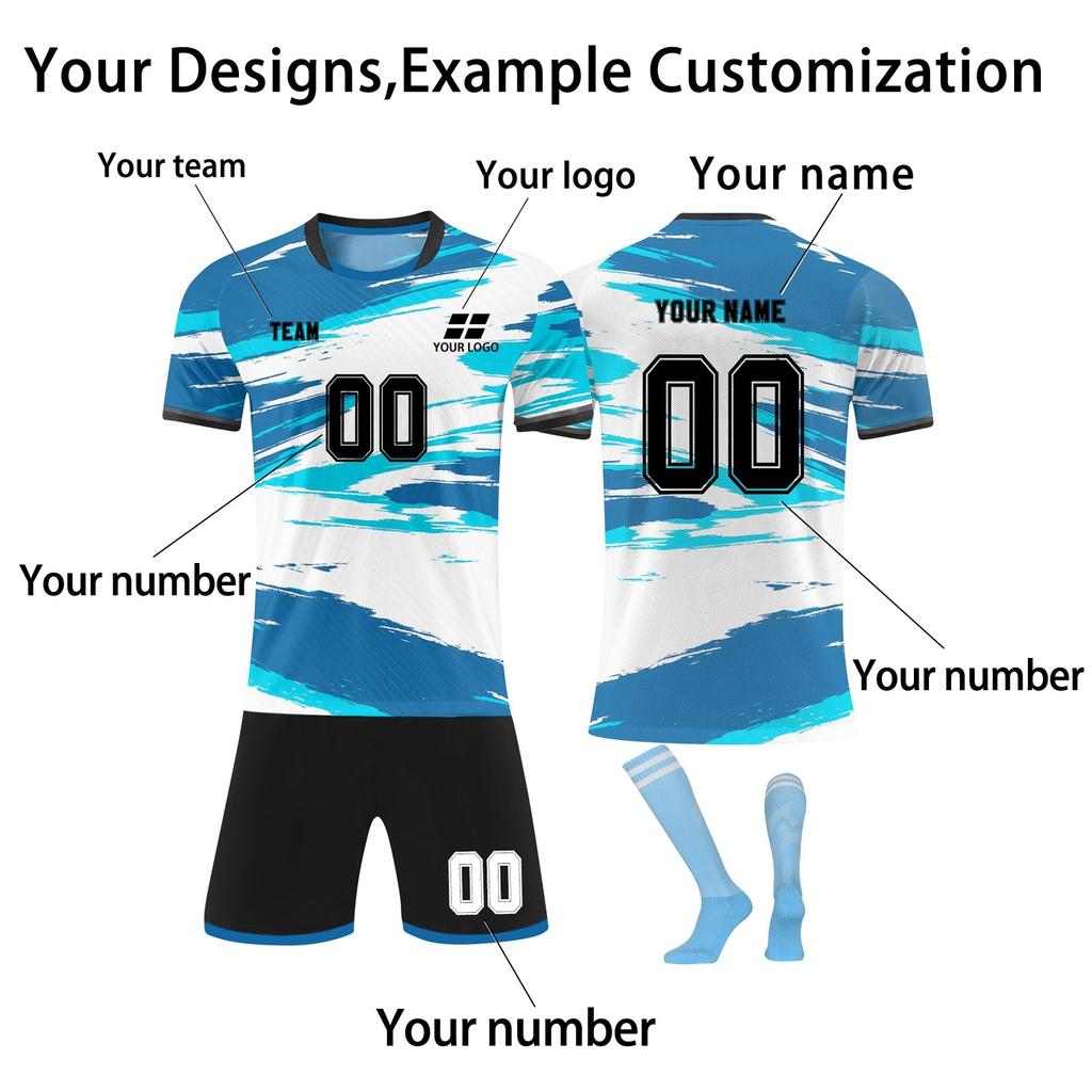 Комплект персонализированных рубашек для мужчин и девочек с именем и номером, футбольные майки на заказ для мальчиков, тренировочный костюм