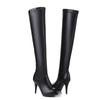 Сексуальные сапоги выше колена женские осенне-зимние модные эластичные высокие сапоги до бедра женские черные белые водонепроницаемые длинные туфли