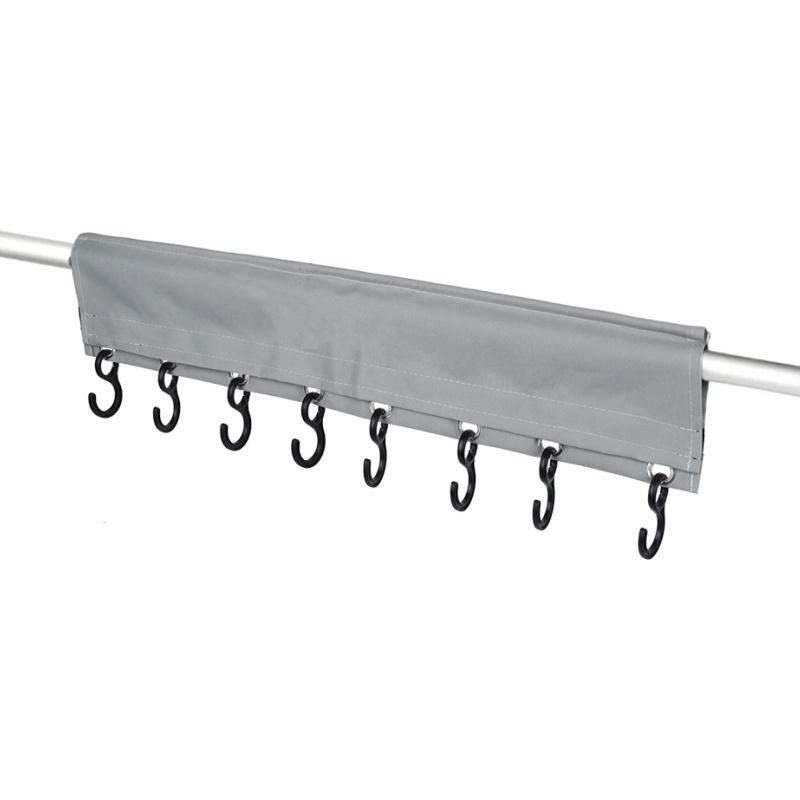 1pc RV Storage Rack Hook Rail With Keder Piping Camping Coat Hook Rack For Caravan Motorhome Piping Rail Strip Tent Roof Poles
