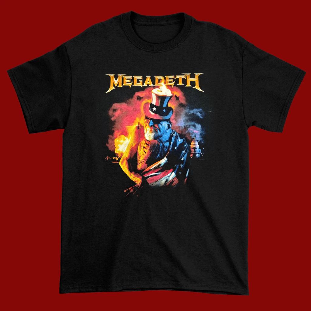 Редкая черная унисекс футболка Megadeth S-4XL Подарок фанатам футболка