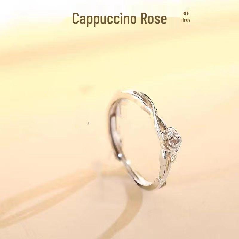 Кольца Mingjie Cappuccino Rose Bestie - Женская пара для пар, Идеальный рождественский подарок