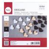 100 Origami Folding Sheets 15 X 15 Cm - White-beige-black