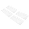 4 Pack Clear Acrylic Floating Shelves Wall Mounted Shelf for Anime Ornament Cosmetics Bathroom Livin