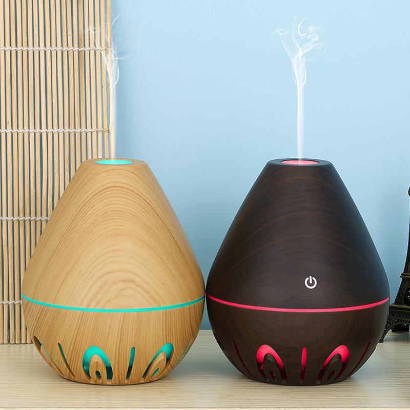 Креативный USB-увлажнитель воздуха с функцией ароматерапии и эффектом дыма и древесной фактуры с возможностью нанесения индивидуального логотипа