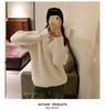 Women's Korean V-neck Sweater - New 2023 Loose Knit Top for Autumn and Winter
