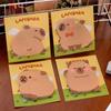 30Pcs Cartoon Kawaii Capybara Special Shaped Sticky Notes Portable Durable Message Paper Self-Adhesive Creative Cartoon Notepad