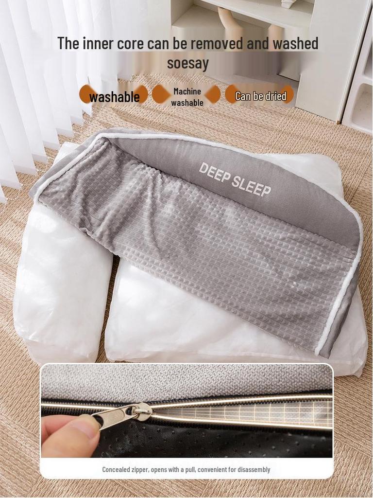 Cozy Autumn/Winter Fleece Pet Bed: Thickened Sofa Nest for Dogs and Cats