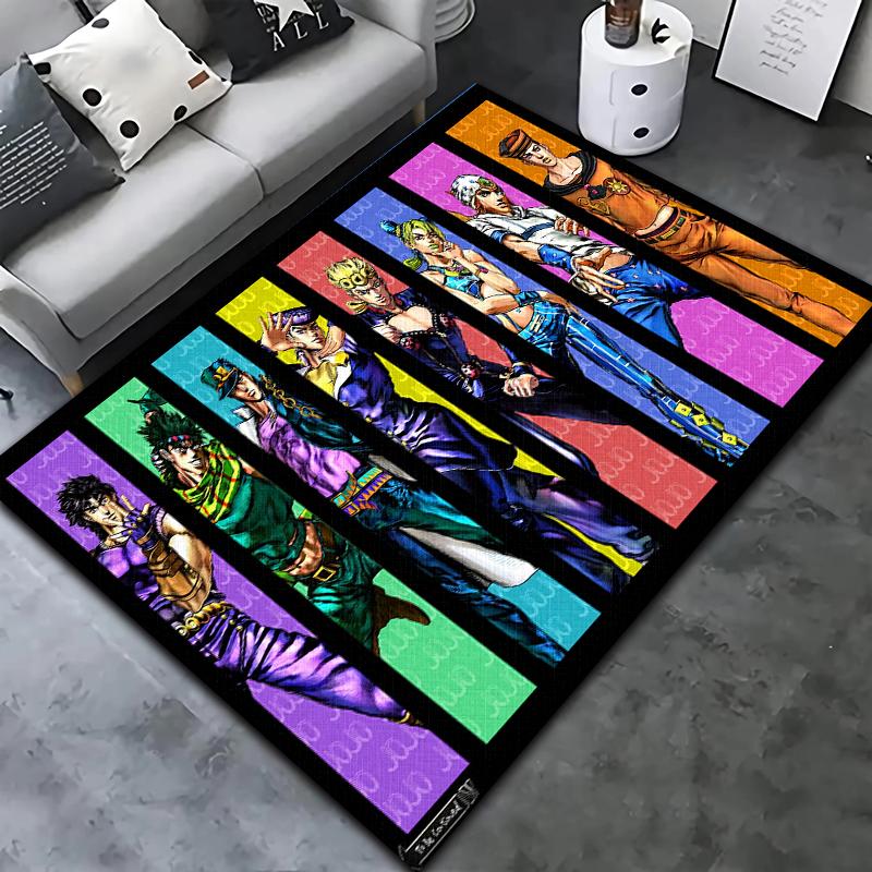 JoJo HD Printed Carpet Living Room Home Decor Sofa Table Rug Anti Slip Chair Cushion Lounge Mat Picnic Camping  Art