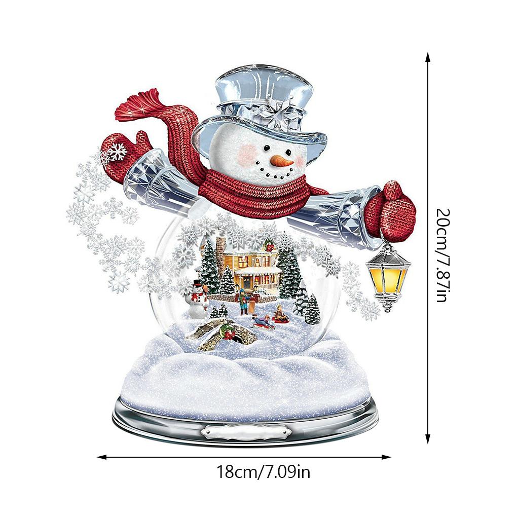 1шт настенная наклейка рождественская елка вращающаяся скульптура поезд декор прошлое вставить окно