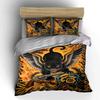 Winged panther, flames, revolver. Bedding sets Duvet cover sets Duvet covers Pillowcases(1 * Duvet Cover 2 * Pillowcases without duvet insert)