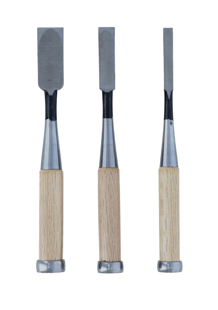 Takagi Gisuke Только Набор из 3 стамесок для пазов под петли и пороги TAKAGI Деревообрабатывающий инструмент Стамеска Сделай сам Стамеска Рубанок Набор деревообрабатывающих стамесок Дополнение 9/15/24 мм [Для