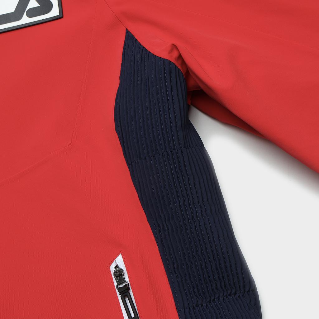 Fila Official Womens Ski Jacket 2023 Winter New Basic Professional Sports Hooded Coat Women Outerwear Red A11W346921F-RD