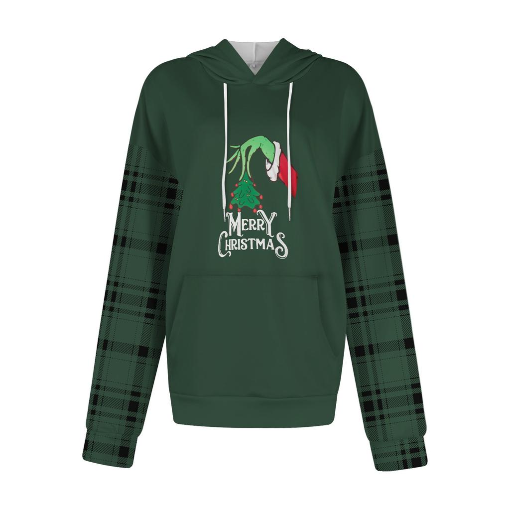 Женская модная повседневная толстовка с капюшоном и принтом Greentown с длинными рукавами