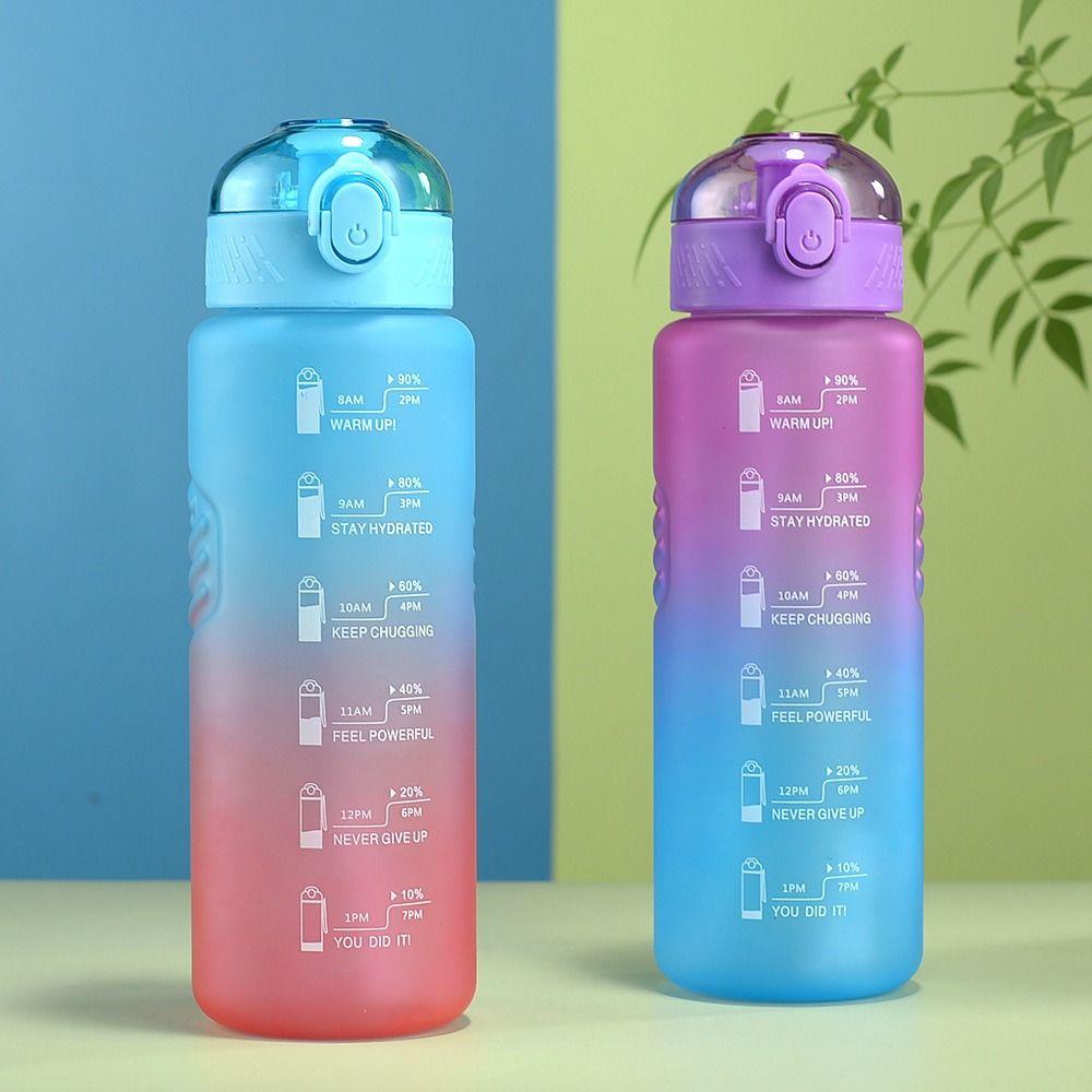 Спортивная бутылка для воды 1000 мл с ручкой, поильник, красочная летняя бутылка для воды, для улицы