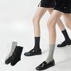 Combed Cotton Summer Thin Solid Color Versatile, Simple and Breathable, Ballet-style White Socks for Women, Mid-calf