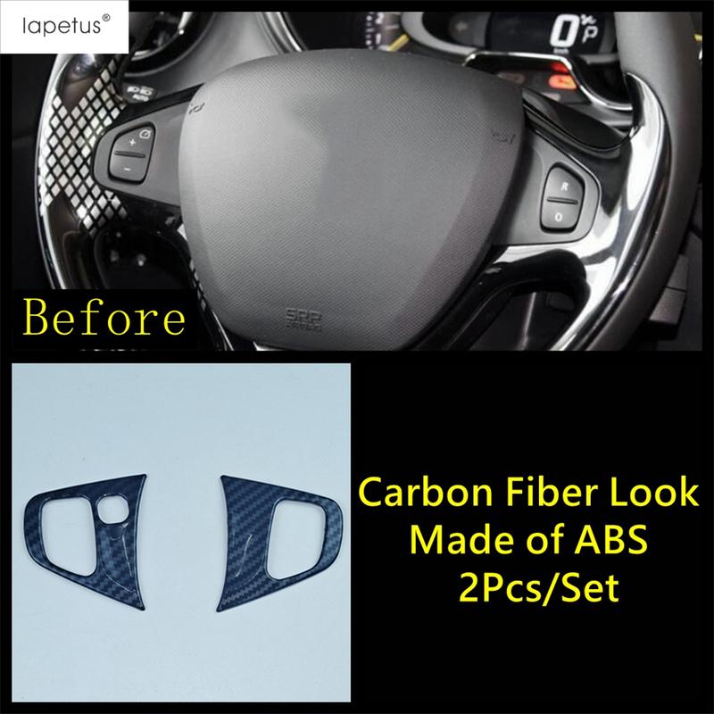 Car Steering Wheel Stickers Cover Trim Carbon Fiber Interior Accessories For Renault Clio4 Clio 4 2013 2014 2015 2016 2017 2018