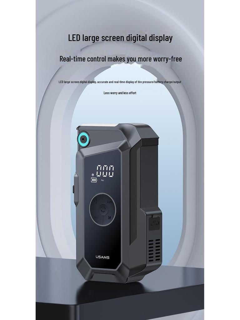 Youshengshi Портативный автомобильный стартер и насос-инфлятор 2-в-1