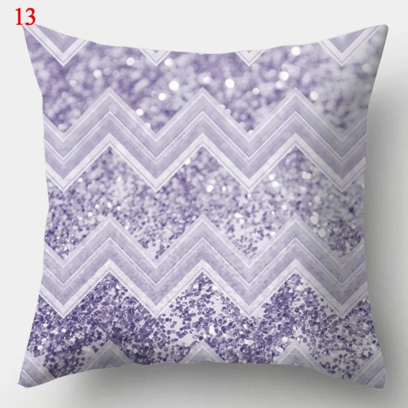 Purple Geometric Pillowcase Decorative Cushion Cover Home Sofa Decor Square Throw Pillow Covers 45*45 Pillowcases40x40cm 50x50