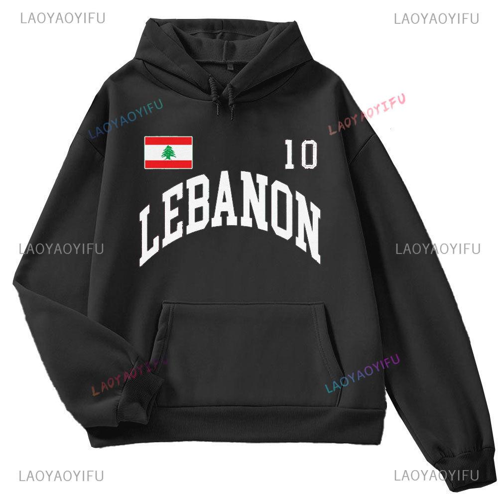 Это Не Моя ДНК Флаг Ливана Карта Мужская Толстовка с Длинным Рукавом Осень/Зима 2024 Графический Принт Карты Ливана Осенняя Толстовка