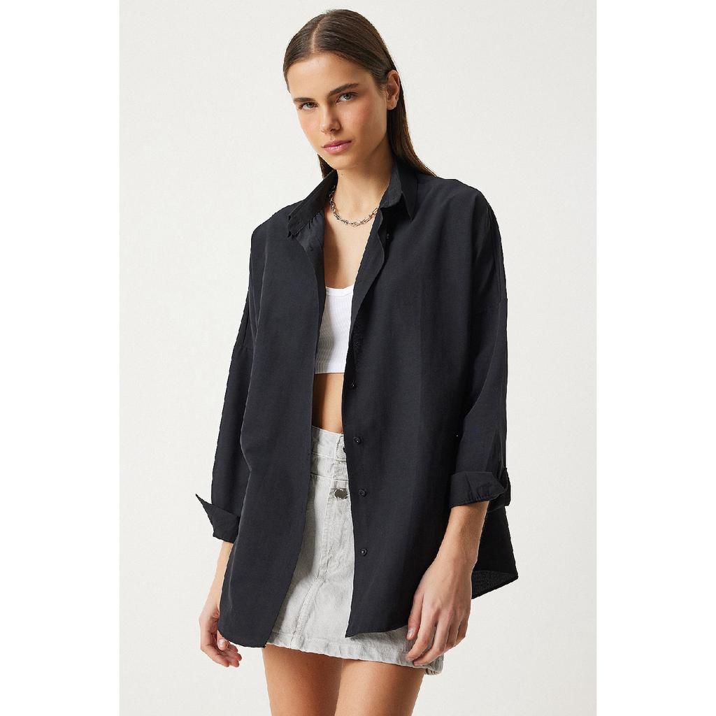 Базовая рубашка Oversize шоколадного цвета