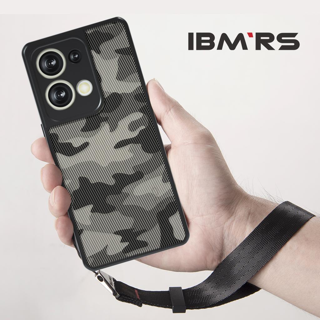(Comes with Wrist strap)BMRS for Oppo Reno9 Pro+ Camo Clear Case, Shockproof Protective Cover