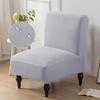 Accent Armless Chair Cover Stretch Spandex Sofa Covers Single Chair Slipcovers Solid Color for Living Room Hotel Home Decor