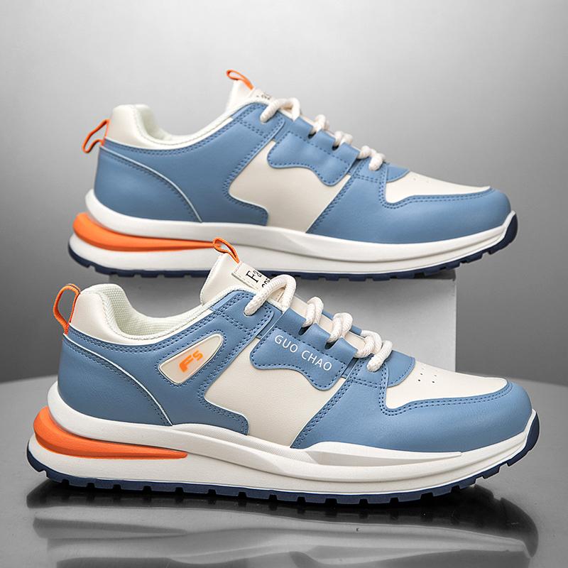 New Fashion Men 's Four Seasons Comfortable Thick Sole Shoes Students BoysTrending Soft Sole Breathable Casual Running Sneakers