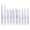 10 Pieces Reciprocating Sawblades Jig Sawblade Assortment Set for Wood Pruning Metal Cutting 6TPI 10