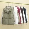 Disposable Vest Women's Autumn and Winter Fashion Stand-up Collar Warm Loose Cotton Waistcoat Outer Wear Vest