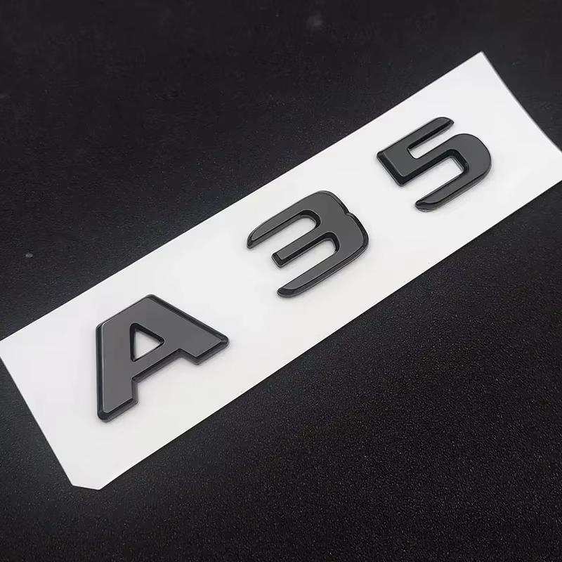JCG1 ABS For Mercedes Benz A 35 45 AMG W177 W176 A35 A45 A45S TURBO 4MATIC Car Trunk Letters Emblem Badge Logo Stickers Accessories