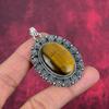 Tiger's Eye Gemstone Jewelry, 925 Solid Sterling Silver Jewelry For Her, Handmade Gorgeous Jewelry, New Brand Designer Pendant For Love