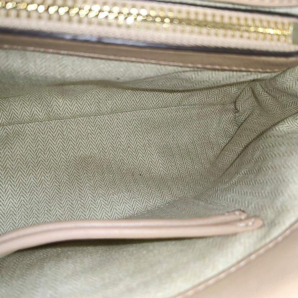 [Pre-Owned] Kira Large Nude Pink Lambskin Quilted Shoulder Bag With Gold Hardware - Very Good #O65QIA
