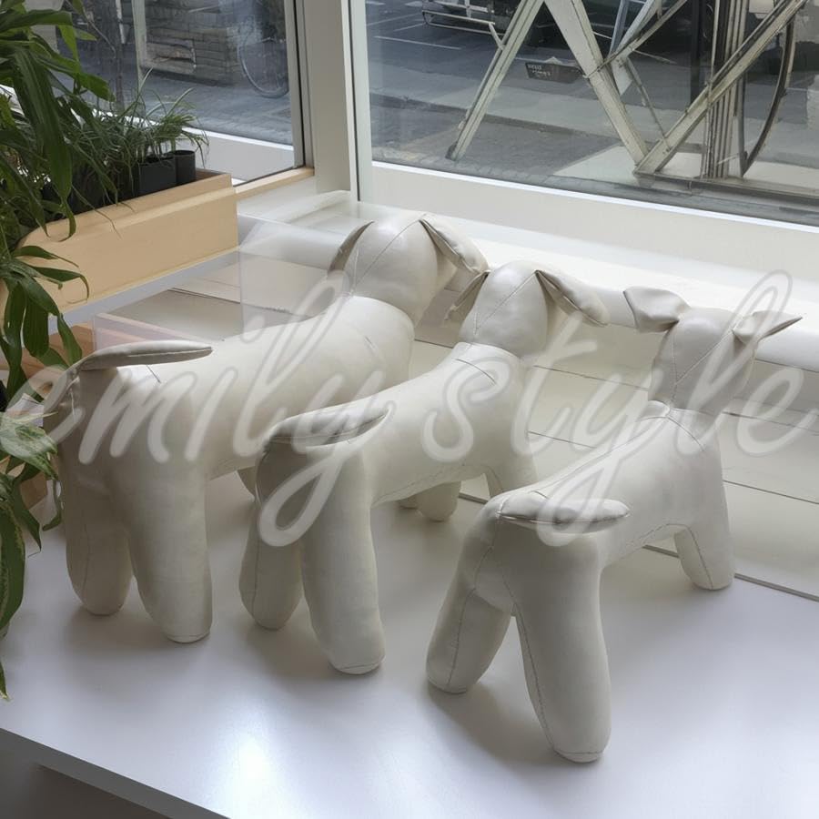 Манекен Торс Эмили Стайл Монохромный Модель Собаки для Питомца Интерьер Плюшевый и Дисплейная Фотография, Принадлежности, Декор, Игрушки, (Маленький, Белый)