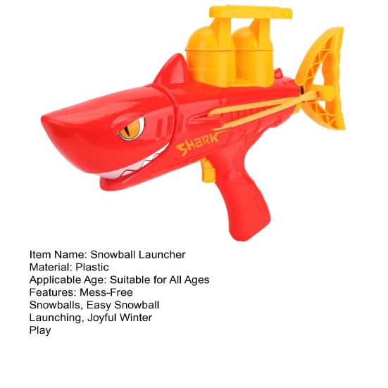 Yousheng Snowball Launcher Shark Shape Snowball Maker для детей Простая форма для изготовления снежков Игрушка для снежков на открытом воздухе для зимних развлечений