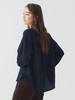 B:MING LIFE STORE by BEAMS Women's Washable Drape Shirt Blouse (Sizes S-M) Navy