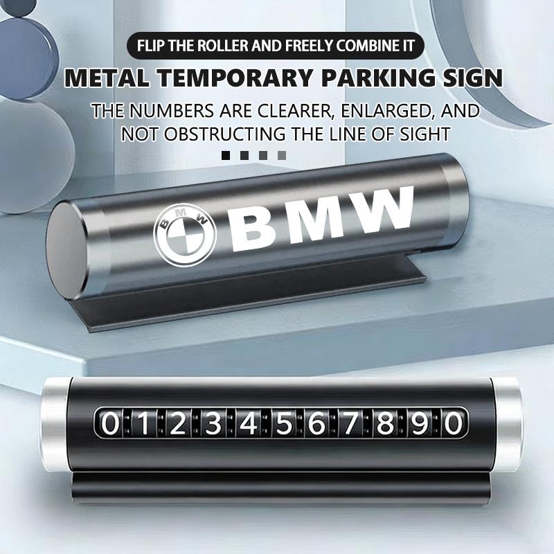 Phone Number Plate Temporary Parking Card Stickers Rotate Park Stop For BMW Performance X1 M3 M6 F01 F02 E34 E36 E60 F10 F20 X6