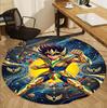 Saint Seiya Pattern Round Rug, Indoor/Outdoor Mat, for Picnic, Gameroom, Bedroom, Office, Living Room, Home Decor Carpet, Birthday Gift